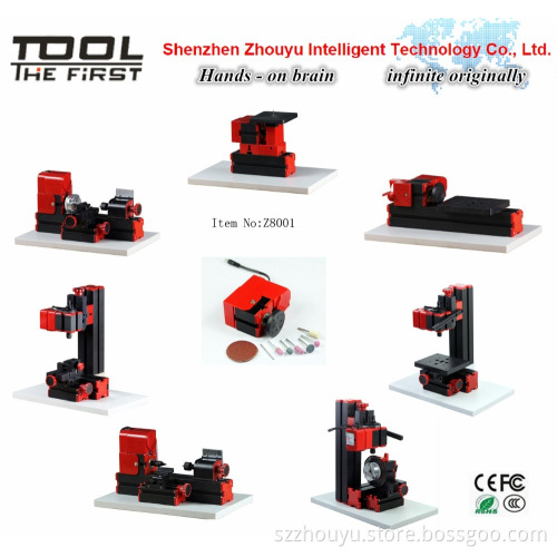 Factory Sales multi purpose 8 In 1 basic mini machine kit for hobby amateur model maker